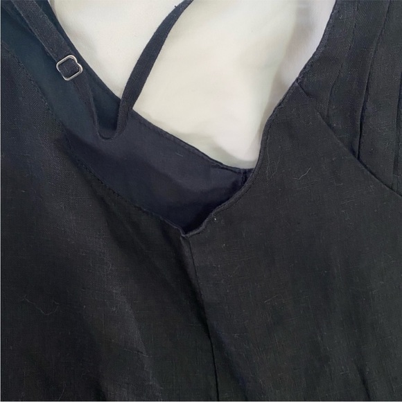 Posse Black Linen Baby Doll Mini Slip Dress~XS - Picture 6 of 8